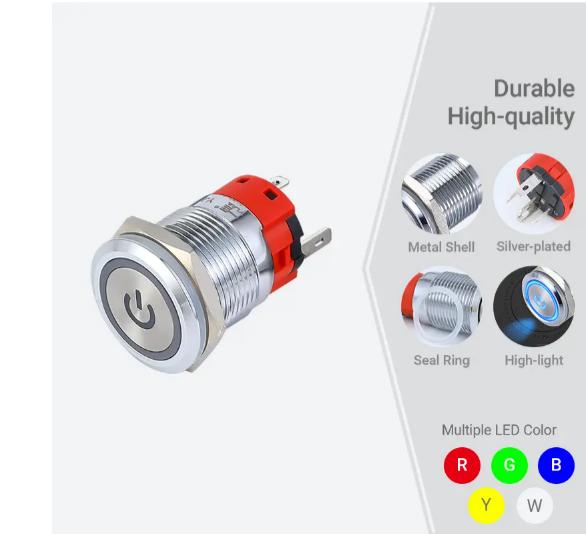 Suis Butang Tekan 19mm 3a
