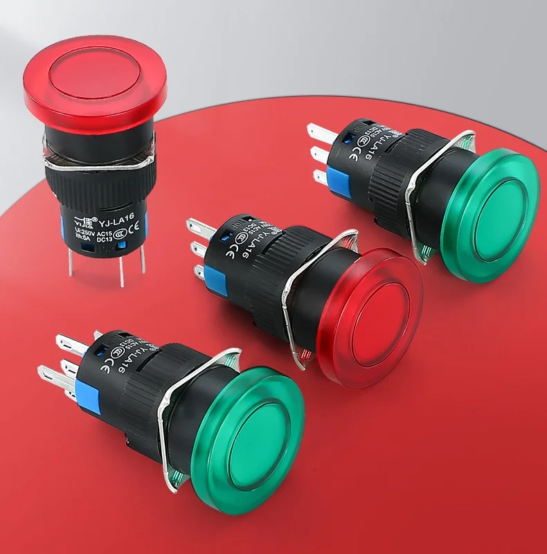 Illuminated Mushroom Head Push Button